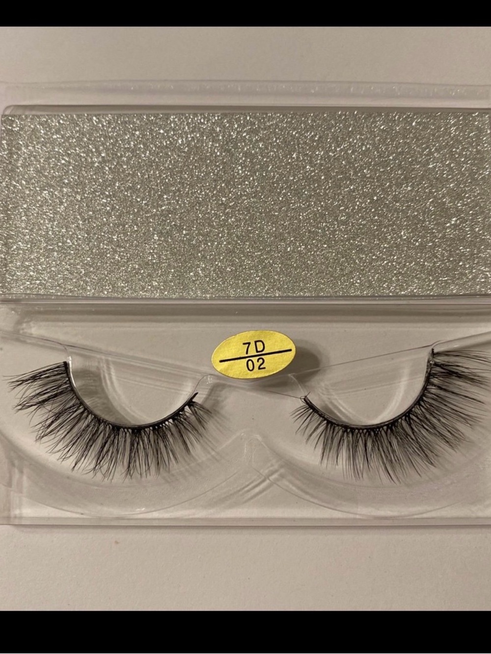 2x PAIRS False Eyelashes - 7D 02 Style, Black